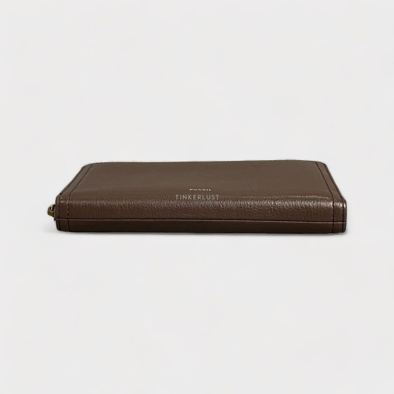 Fossil Logan Dark Brown Zip Around Wallet 