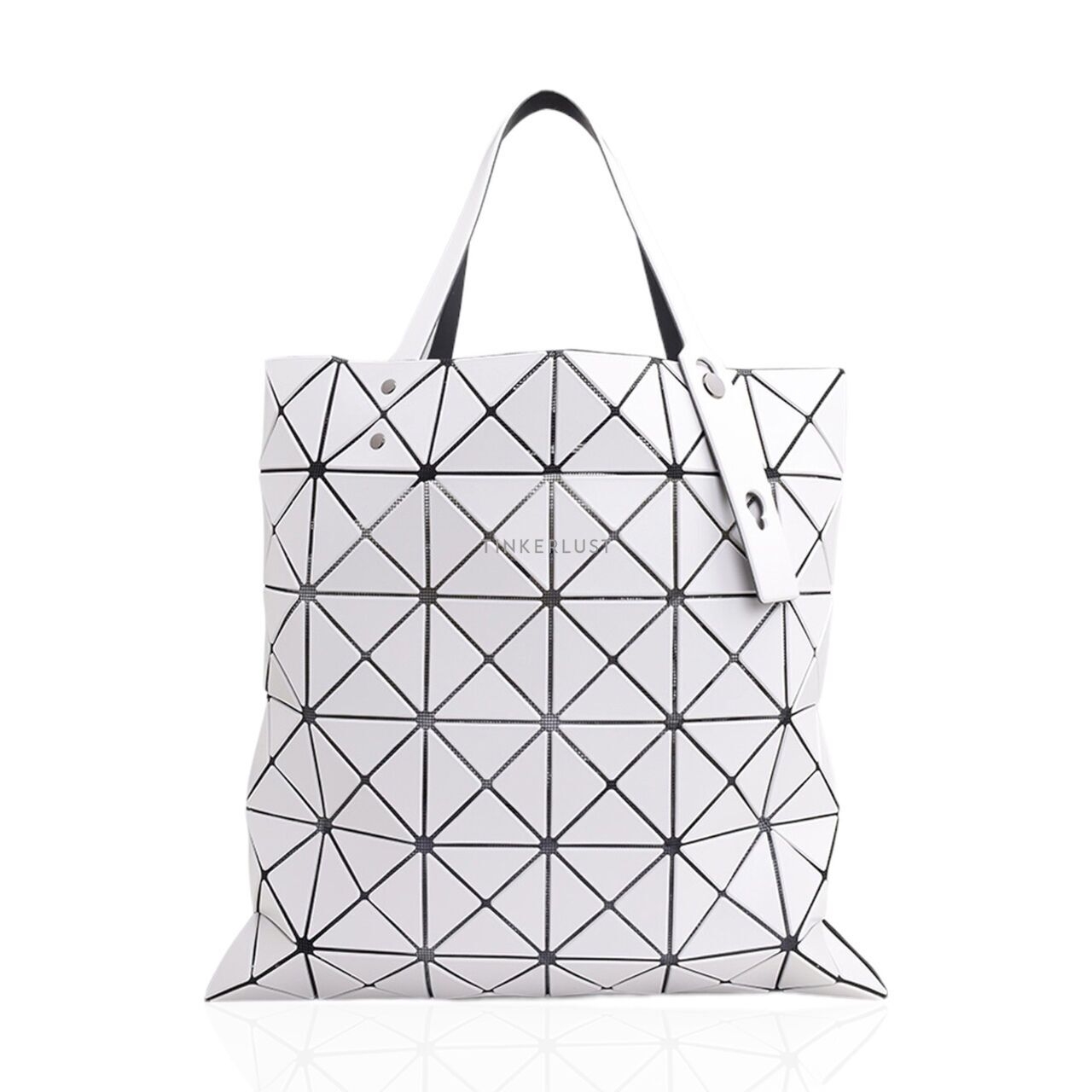 Bao Bao Issey Miyake Lucent Light Grey Matte Tote Bag