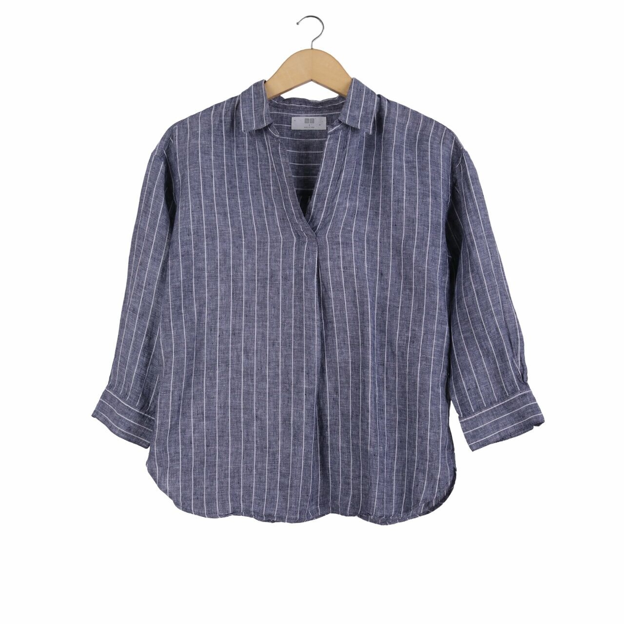 UNIQLO Grey Stripes Blouse