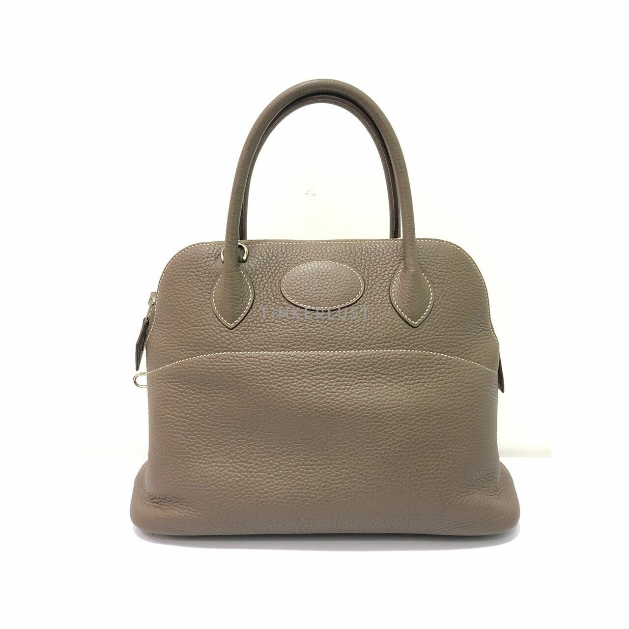 Hermes Bolide 31 Etaupe Clemence PHW #T Satchel