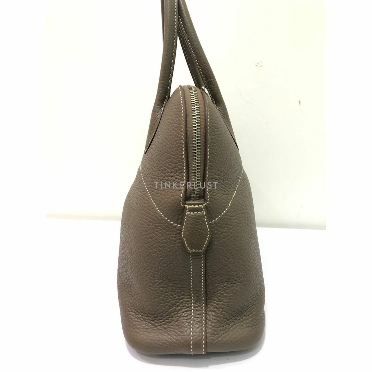 Hermes Bolide 31 Etaupe Clemence PHW #T Satchel