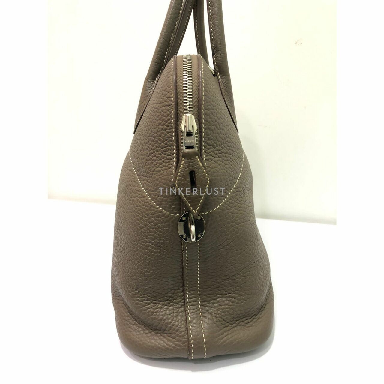 Hermes Bolide 31 Etaupe Clemence PHW #T Satchel