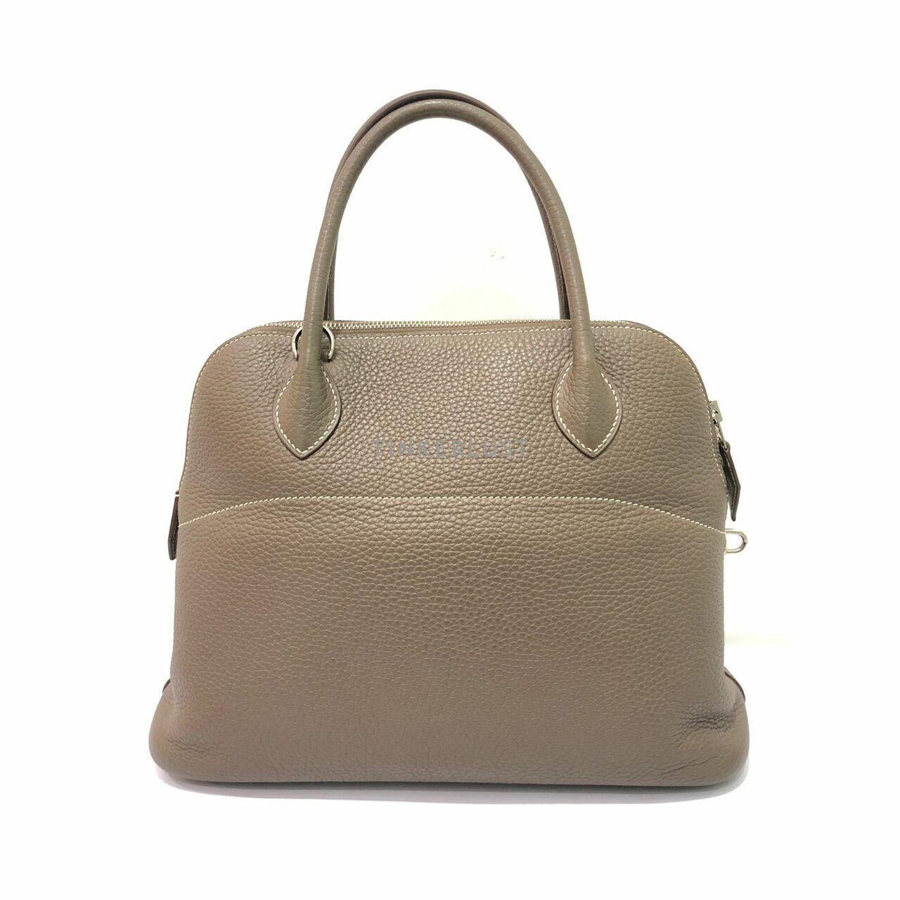 Hermes Bolide 31 Etaupe Clemence PHW #T Satchel