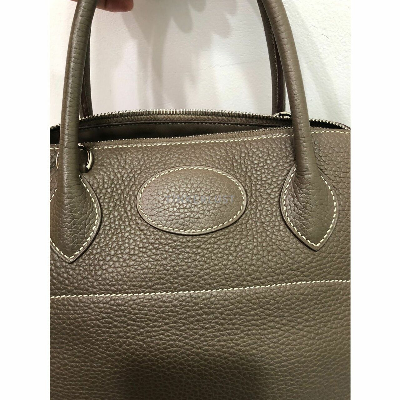 Hermes Bolide 31 Etaupe Clemence PHW #T Satchel