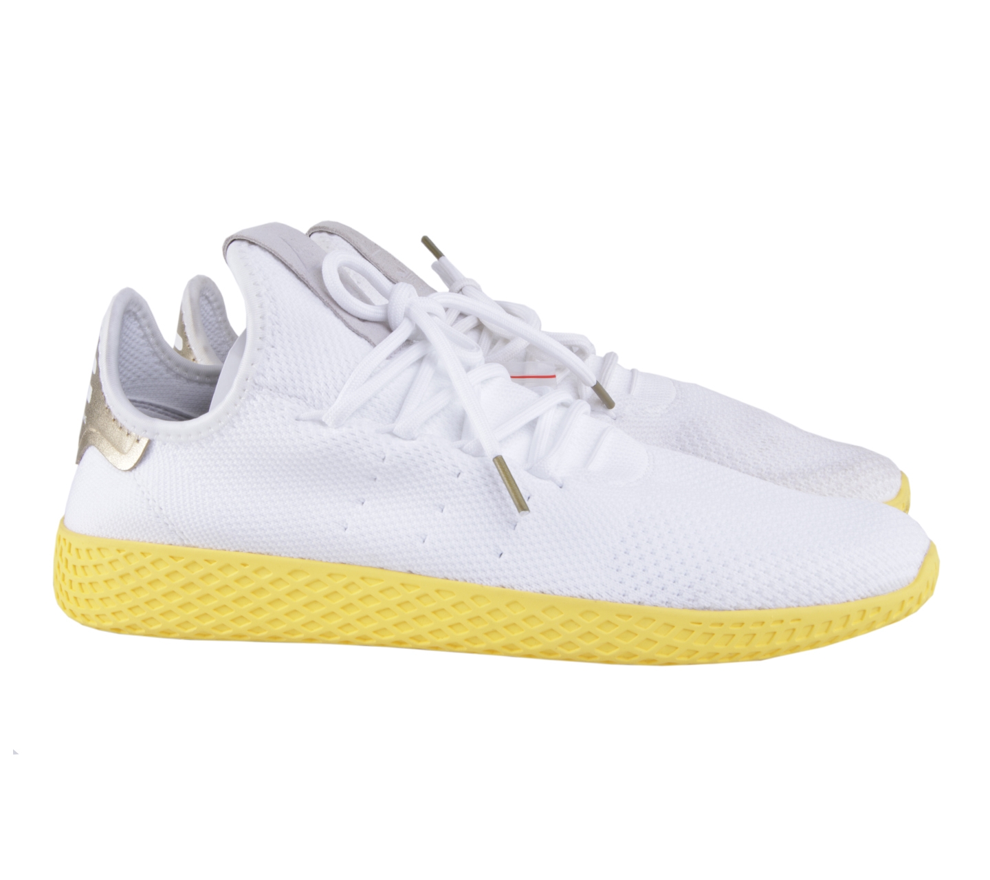 Adidas White & Yellow PW Tennis Hu Sneakers