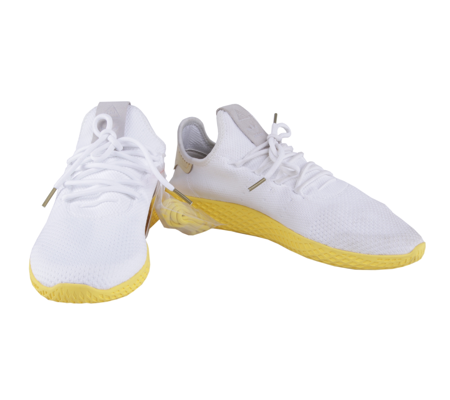 Adidas White & Yellow PW Tennis Hu Sneakers