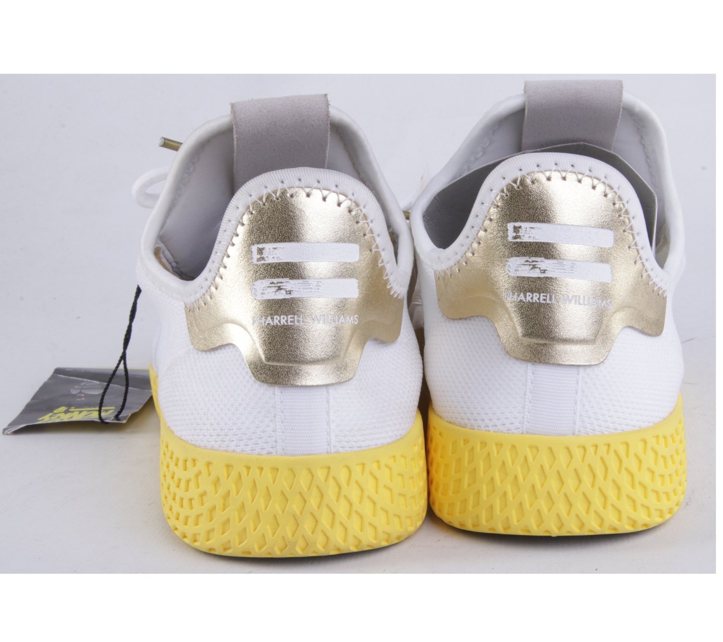 Adidas White & Yellow PW Tennis Hu Sneakers