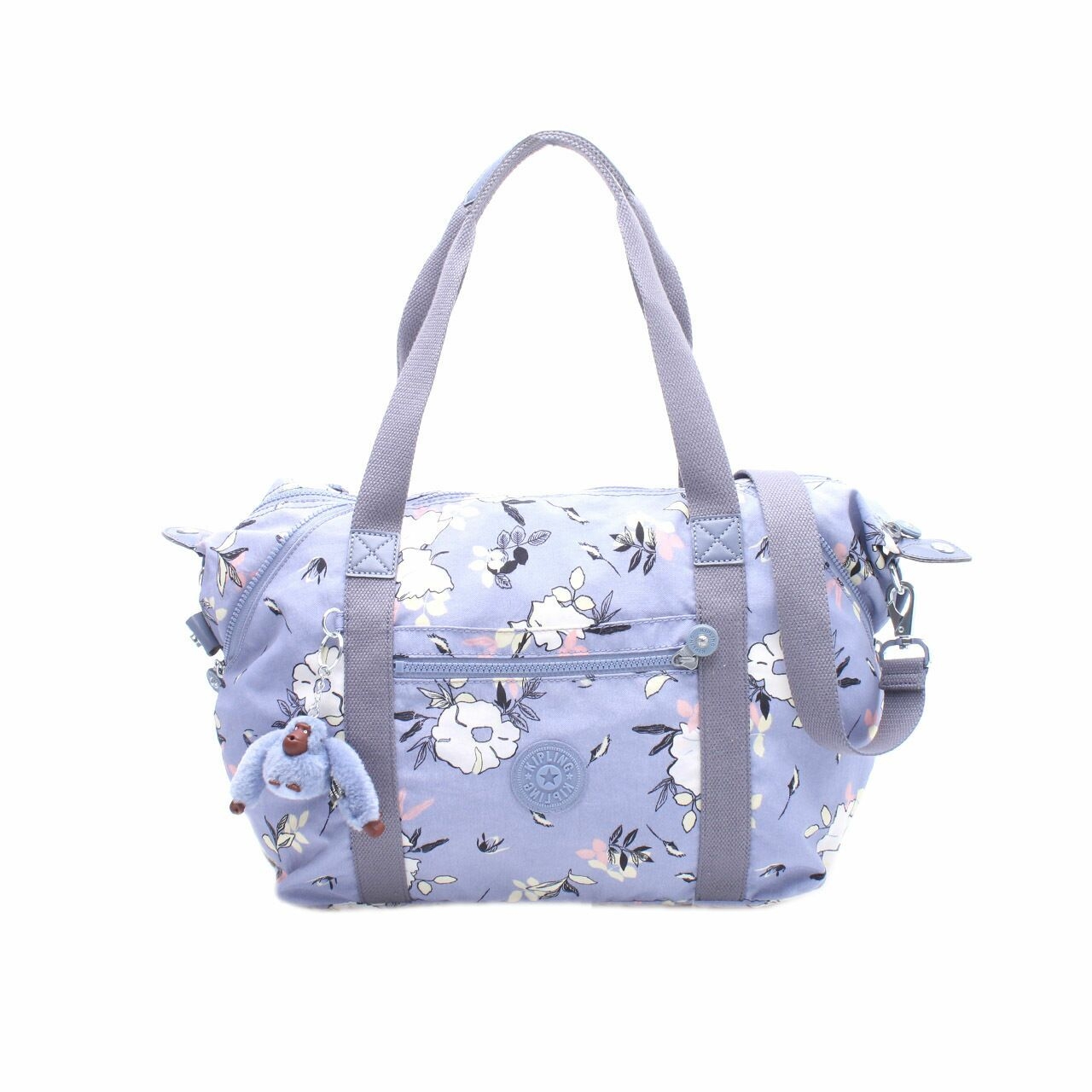 Kipling Blue Floral Satchel