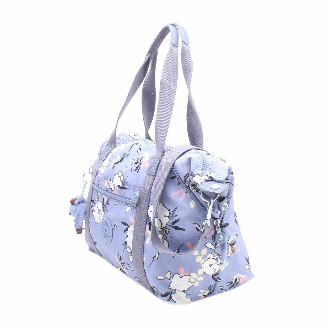 Kipling Blue Floral Satchel