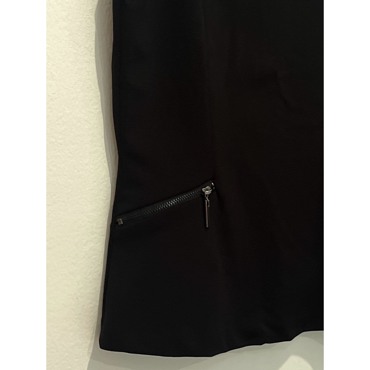 Zalora Black Sleeveless Blouse with Zipper Details