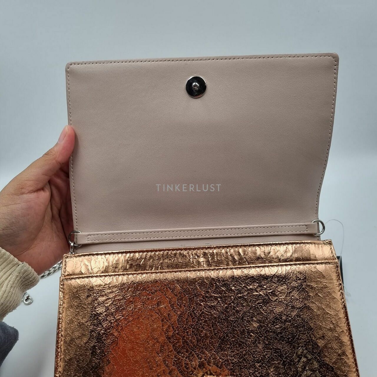 Christian Dior Diorama Pouch Rose Gold Deerskin 2016 Sling Bag