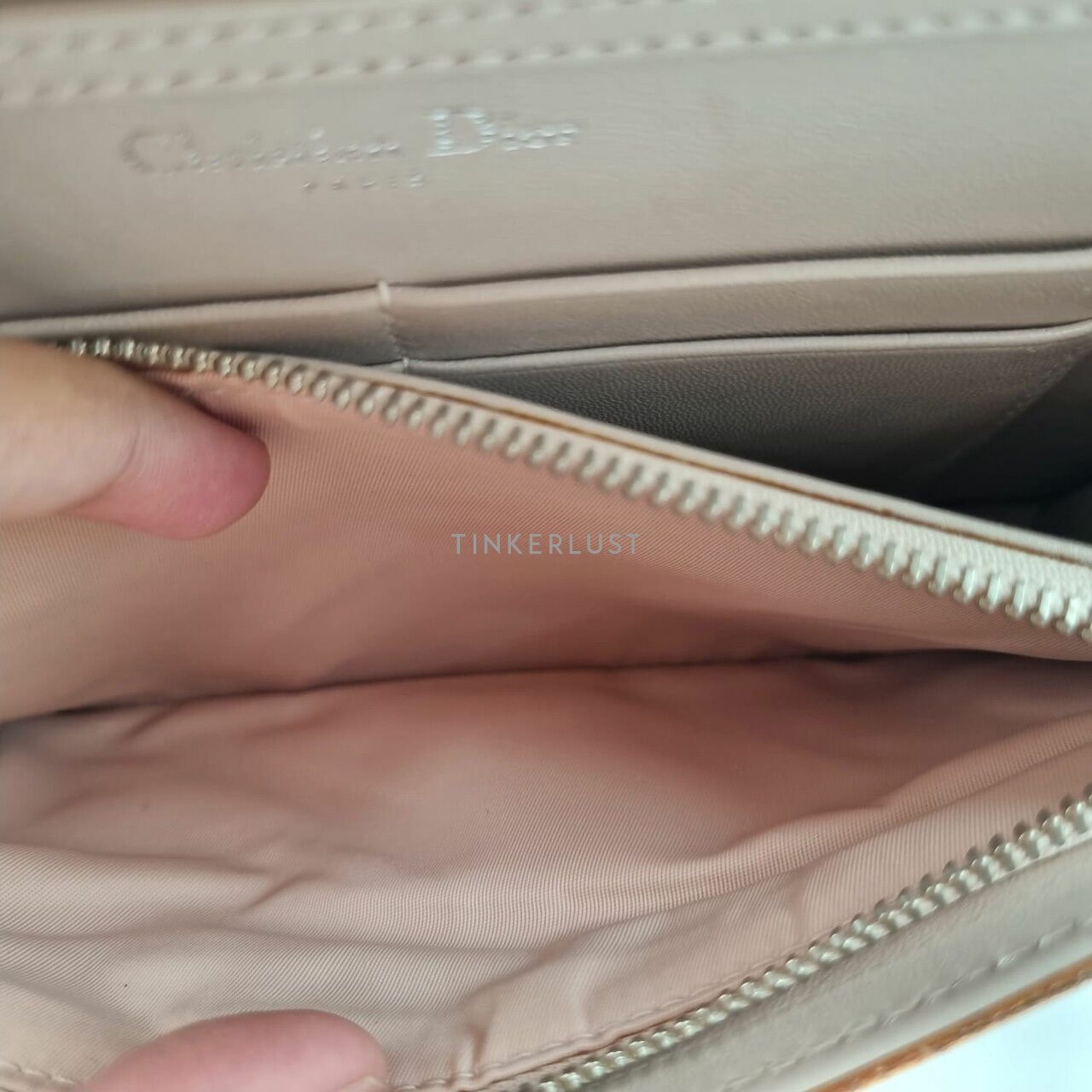 Christian Dior Diorama Pouch Rose Gold Deerskin 2016 Sling Bag