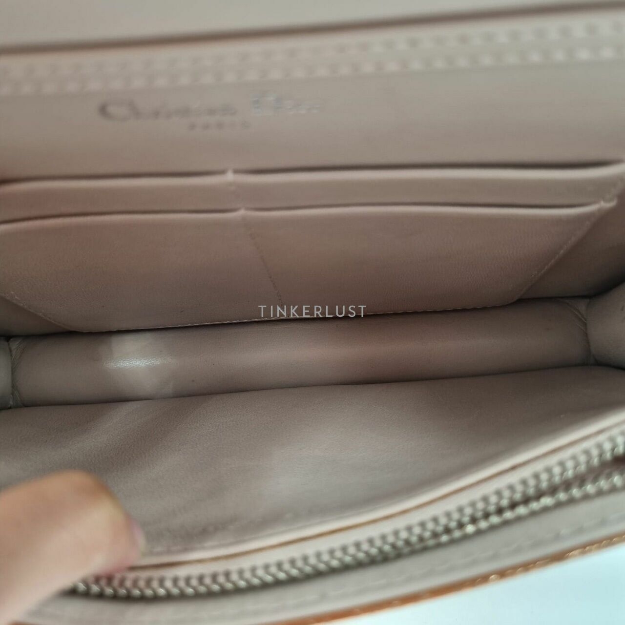 Christian Dior Diorama Pouch Rose Gold Deerskin 2016 Sling Bag