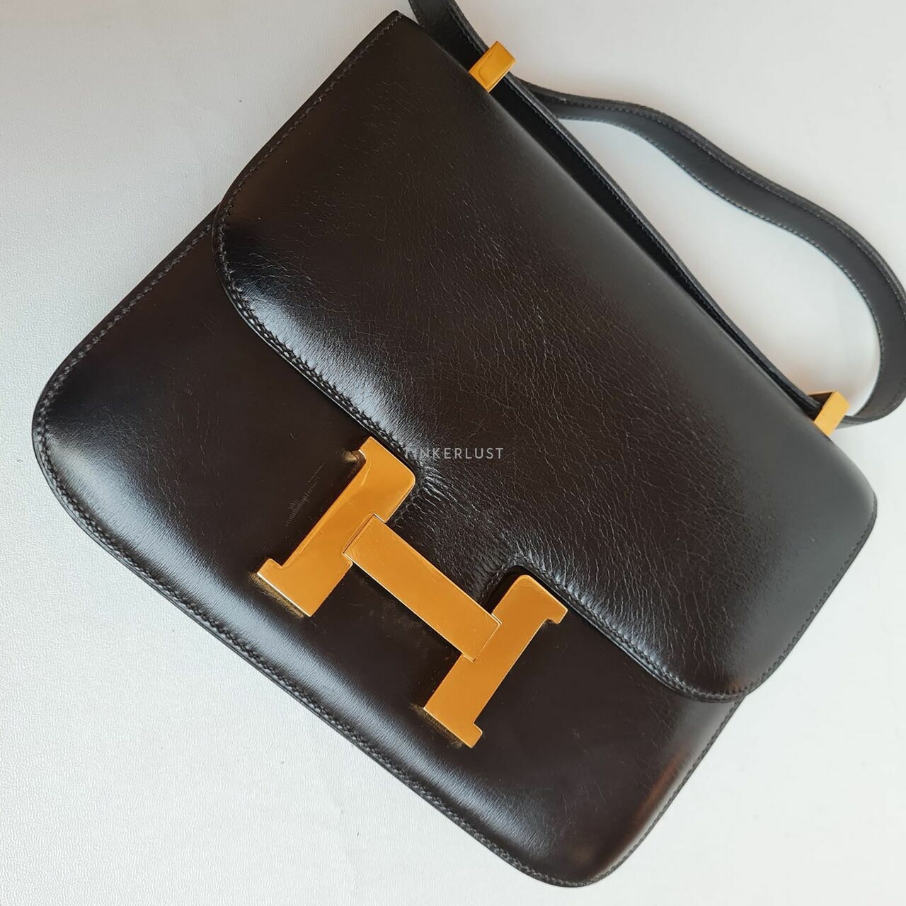 Hermes Constance 23 Box Leather Vintage Circle S GHW Sling Bag