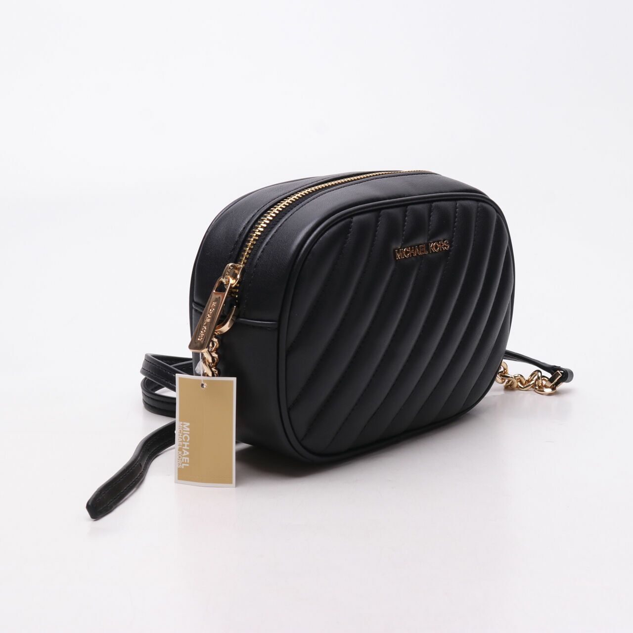 Michael Kors Rose Oval Camera Crossbody Black