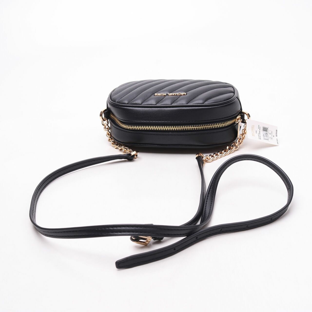 Michael Kors Rose Oval Camera Crossbody Black