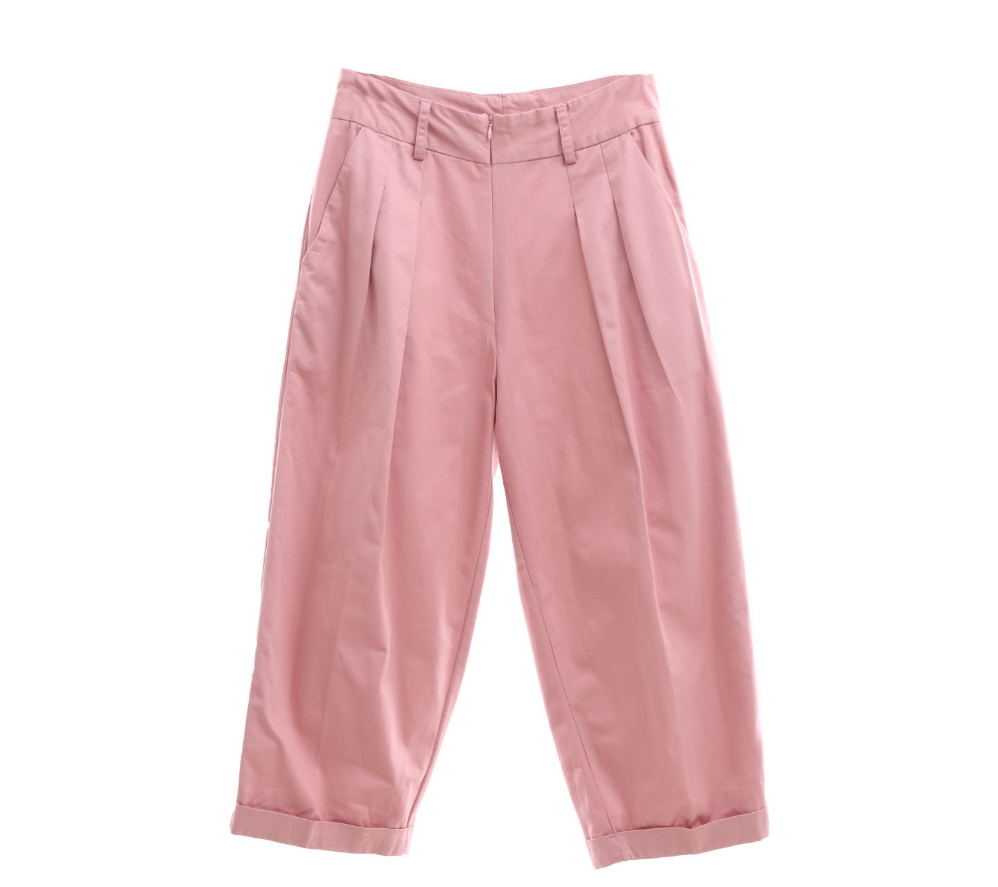 Cottonink Soft Pink Culottes Cropped Pants