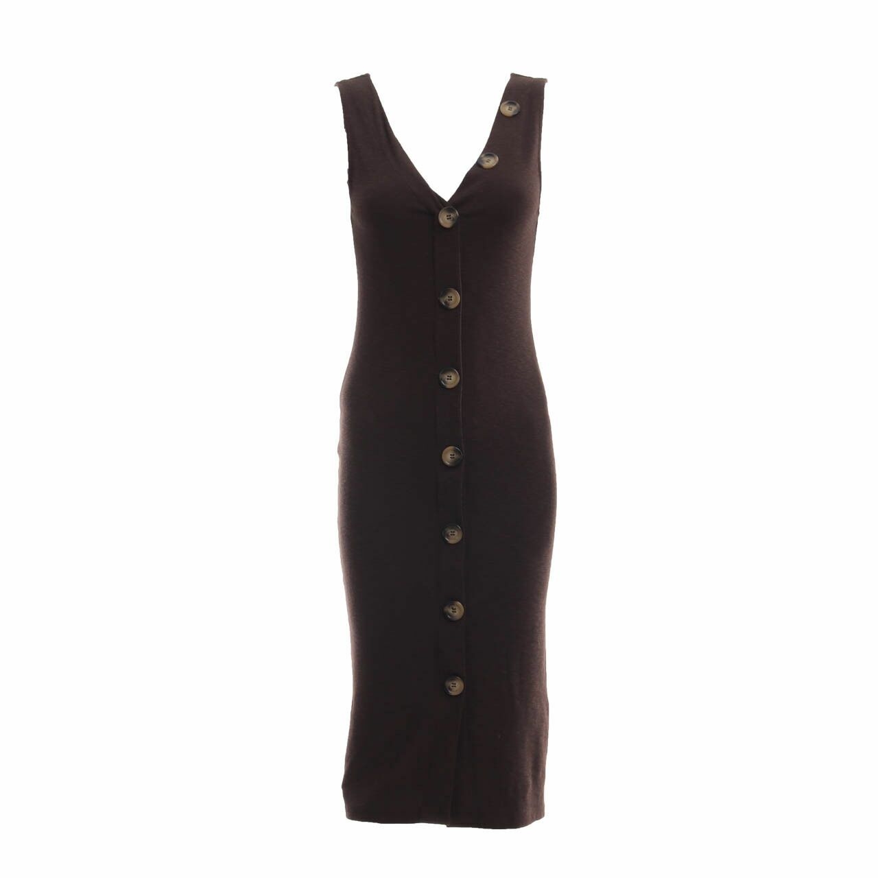 H&M Dark Brown Midi Dress