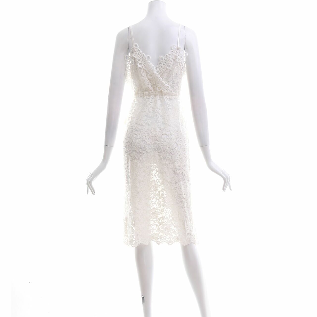 Private Collection Off White Lace Mini Dress