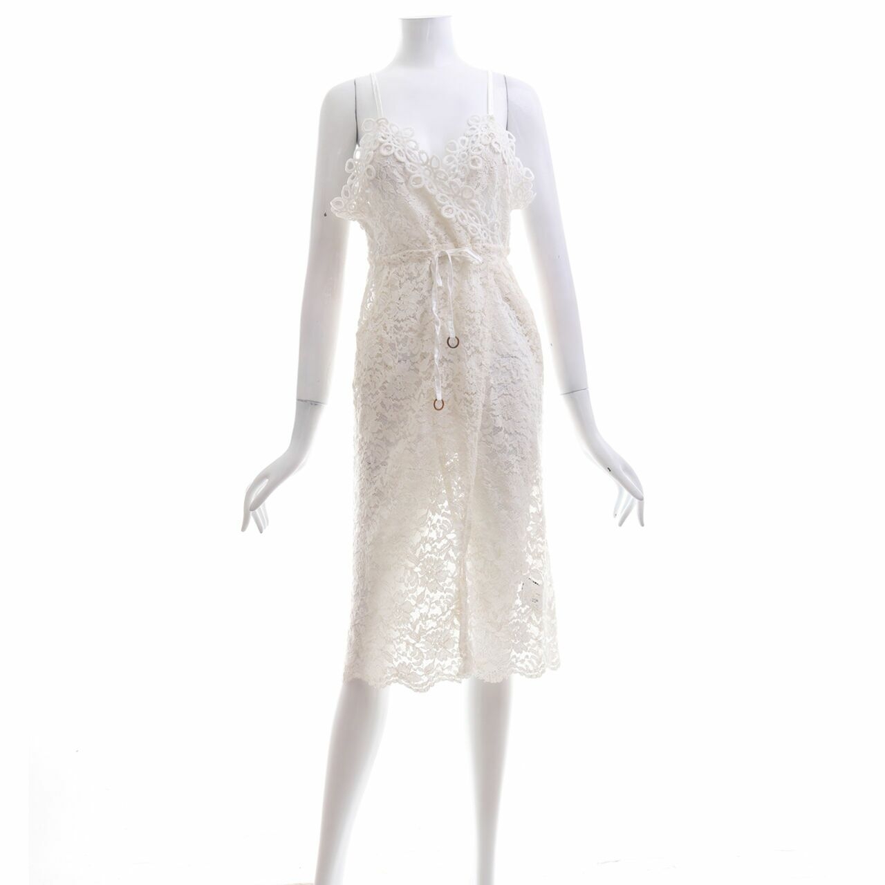 Private Collection Off White Lace Mini Dress