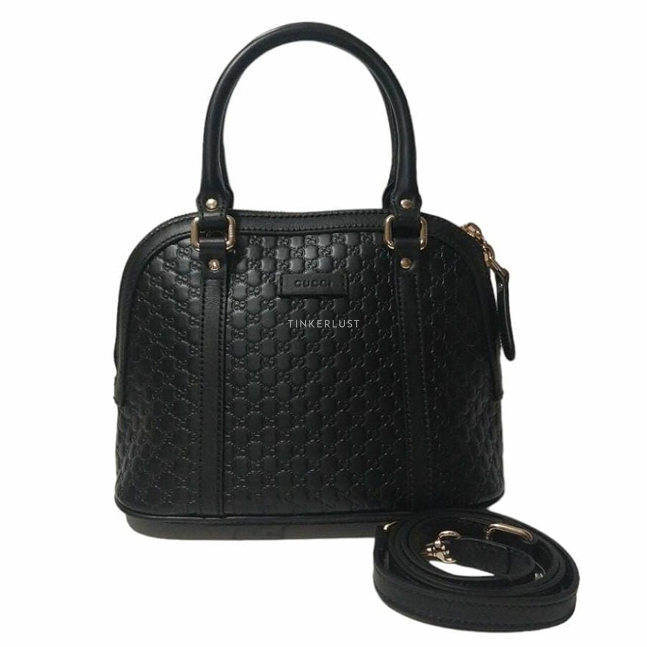 Gucci Small Dome GG Guccissima Black Satchel