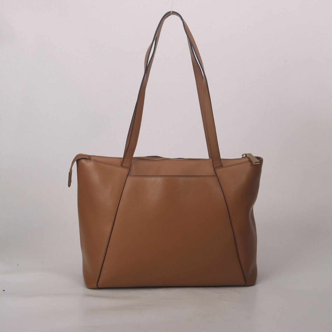 Michael Kors Maddie Medium Crossgrain Leather Tote Brown