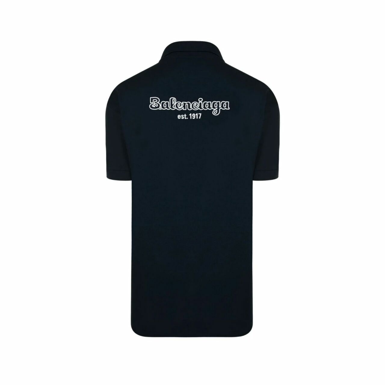  Balenciaga Navy Back Logo Polo T-Shirt