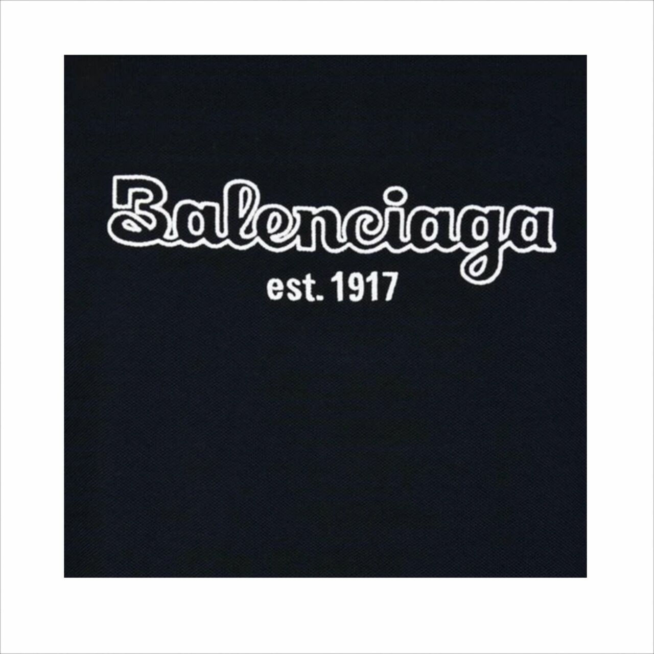  Balenciaga Navy Back Logo Polo T-Shirt