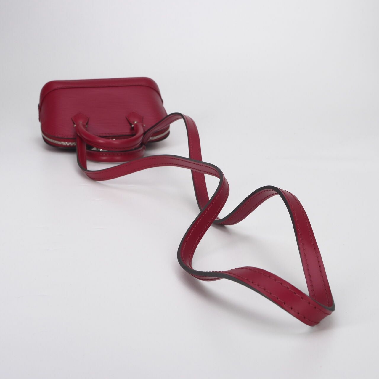 Louis Vuitton Nano Alma Epi Leather Burgundy Sling Bag