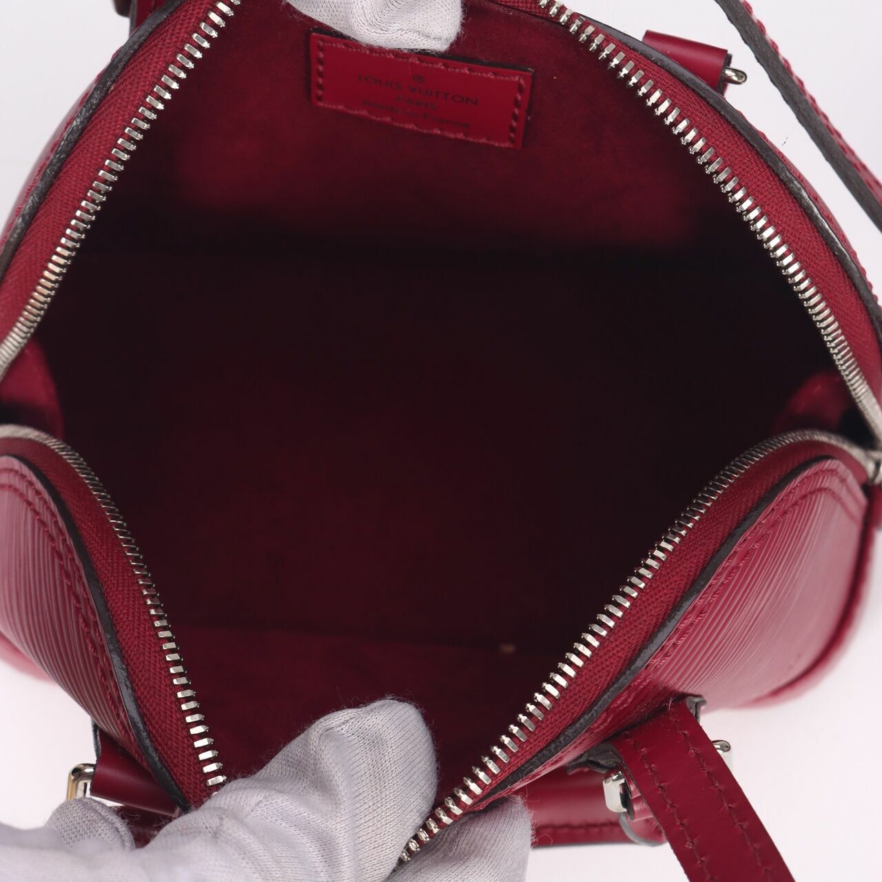 Louis Vuitton Nano Alma Epi Leather Burgundy Sling Bag