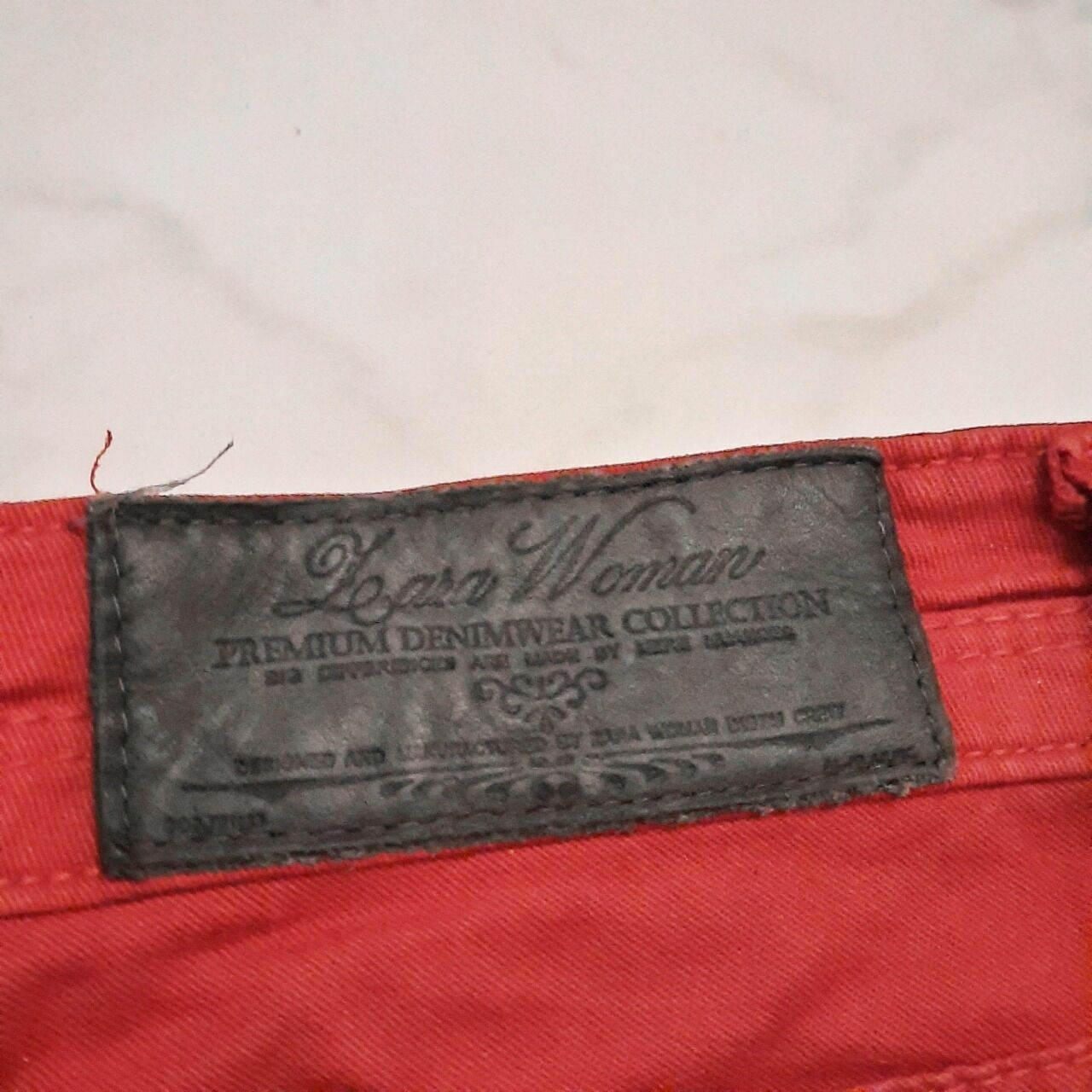 Zara Red Denim Pants