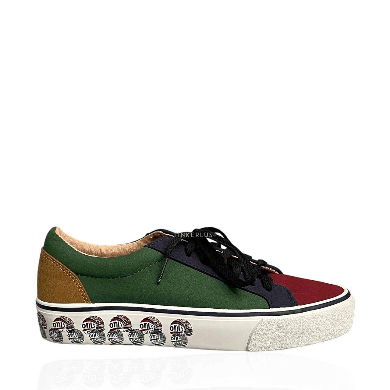 Pull & Bear Green & Red Sneakers