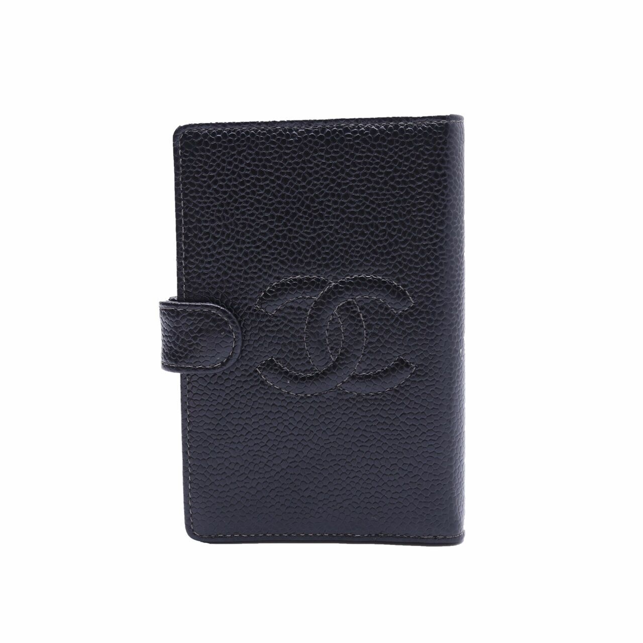 Chanel Black Grained Leather Note Case