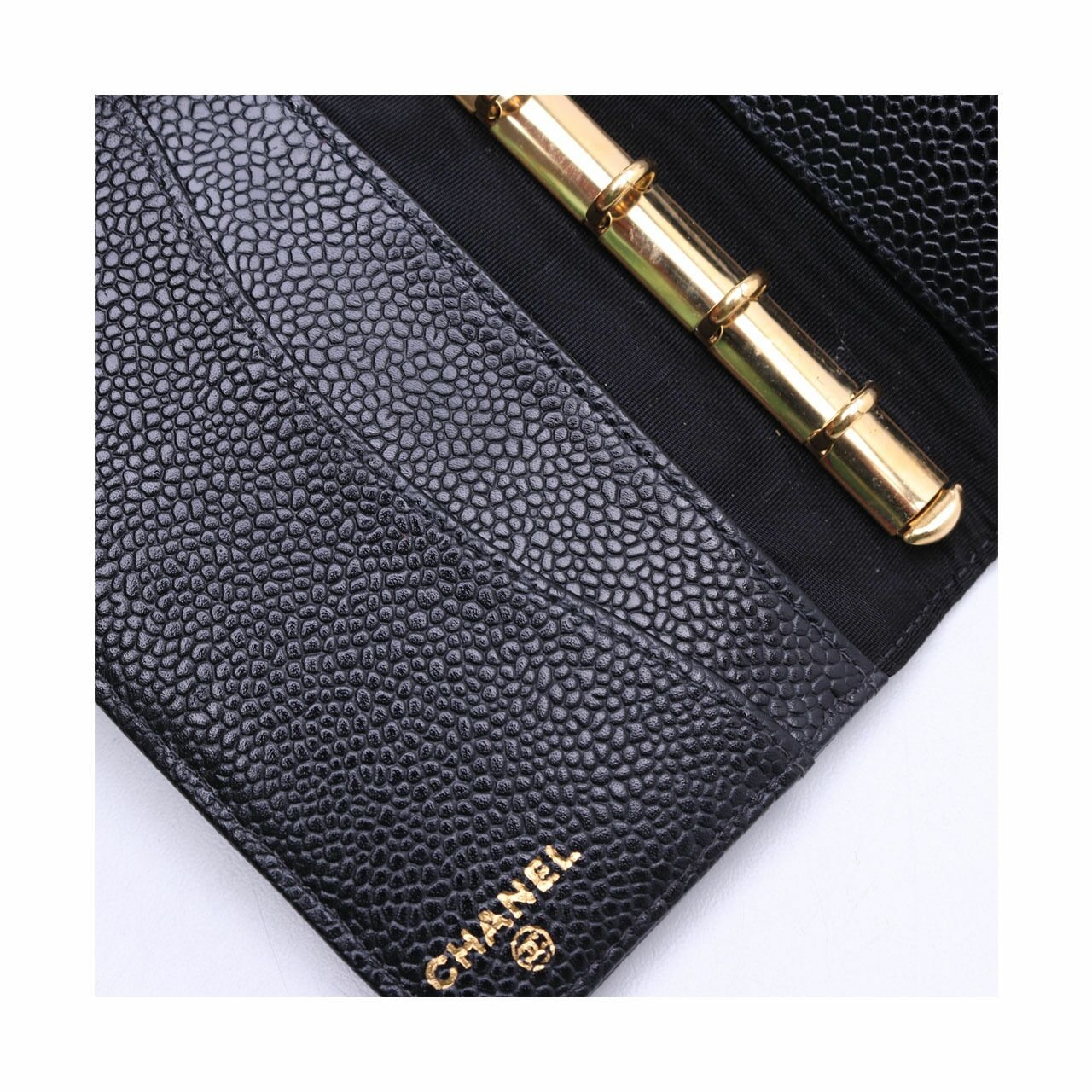 Chanel Black Grained Leather Note Case