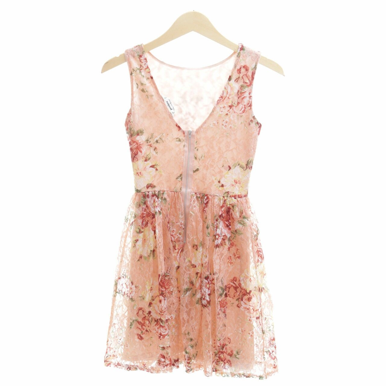 Miss Selfridge Peach Lace Mini Dress