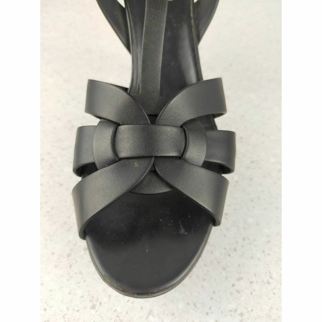 Yves Saint Laurent Black Calfskin Tributte Heels