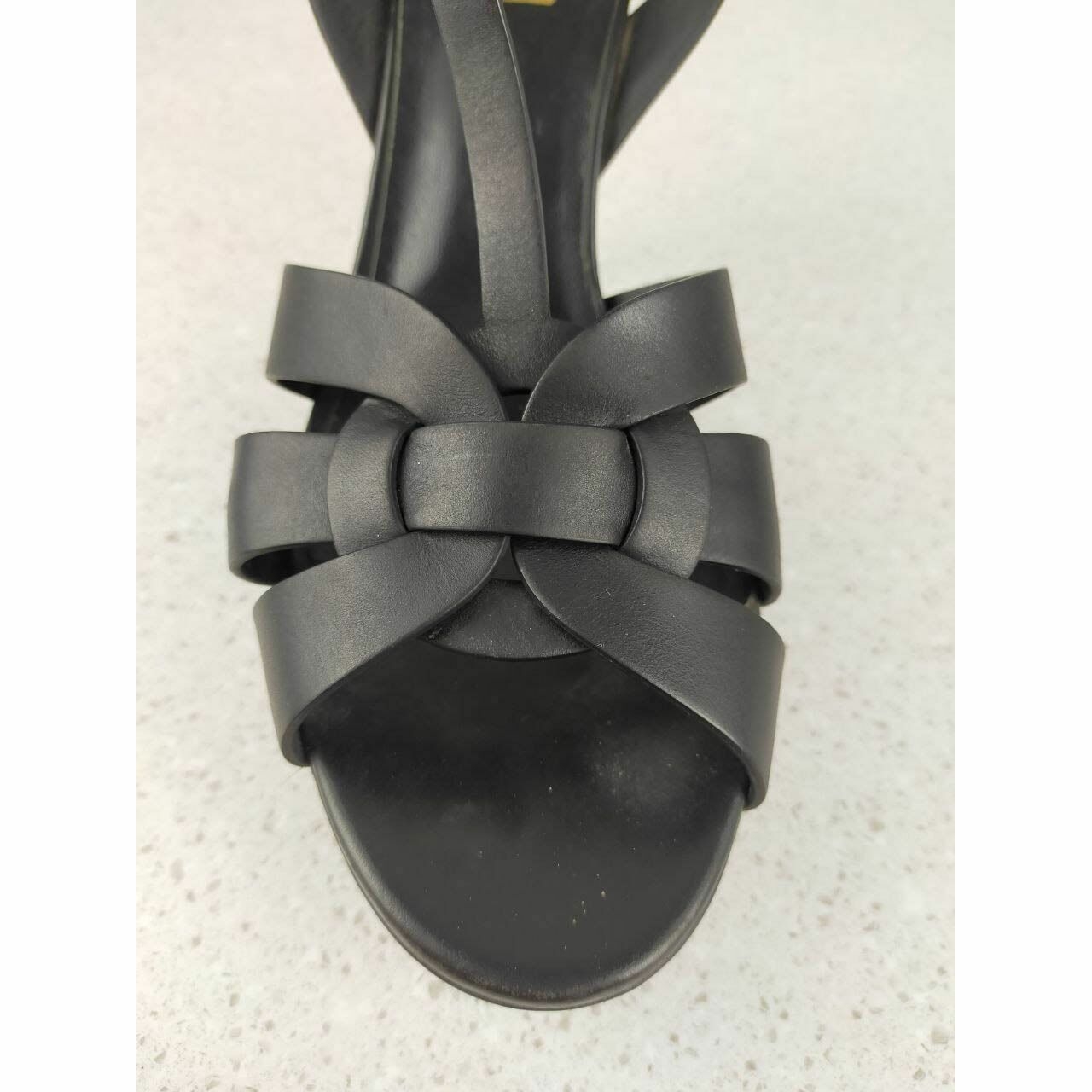 Yves Saint Laurent Black Calfskin Tributte Heels