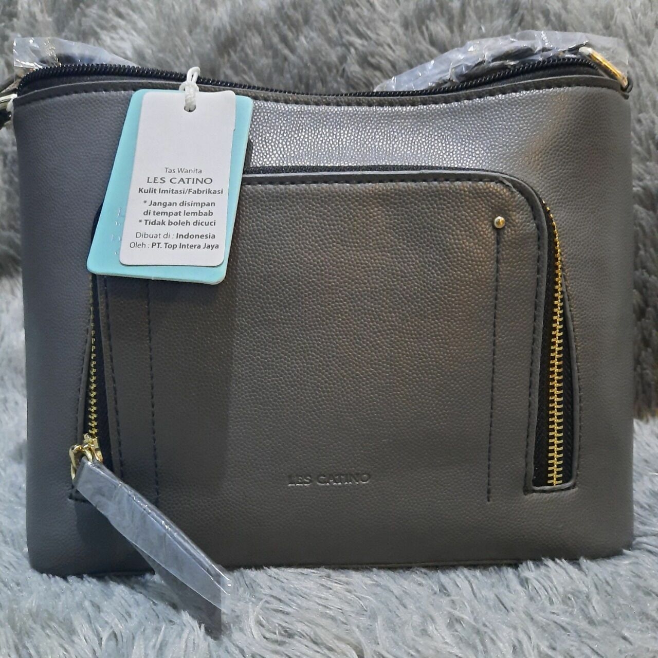 Les Catino Latisha Crossbody Dark Grey Sling Bag