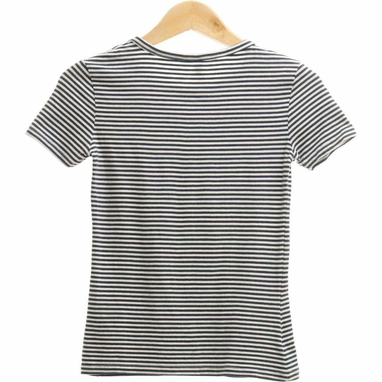 H&M Grey & White Stripes T-Shirt