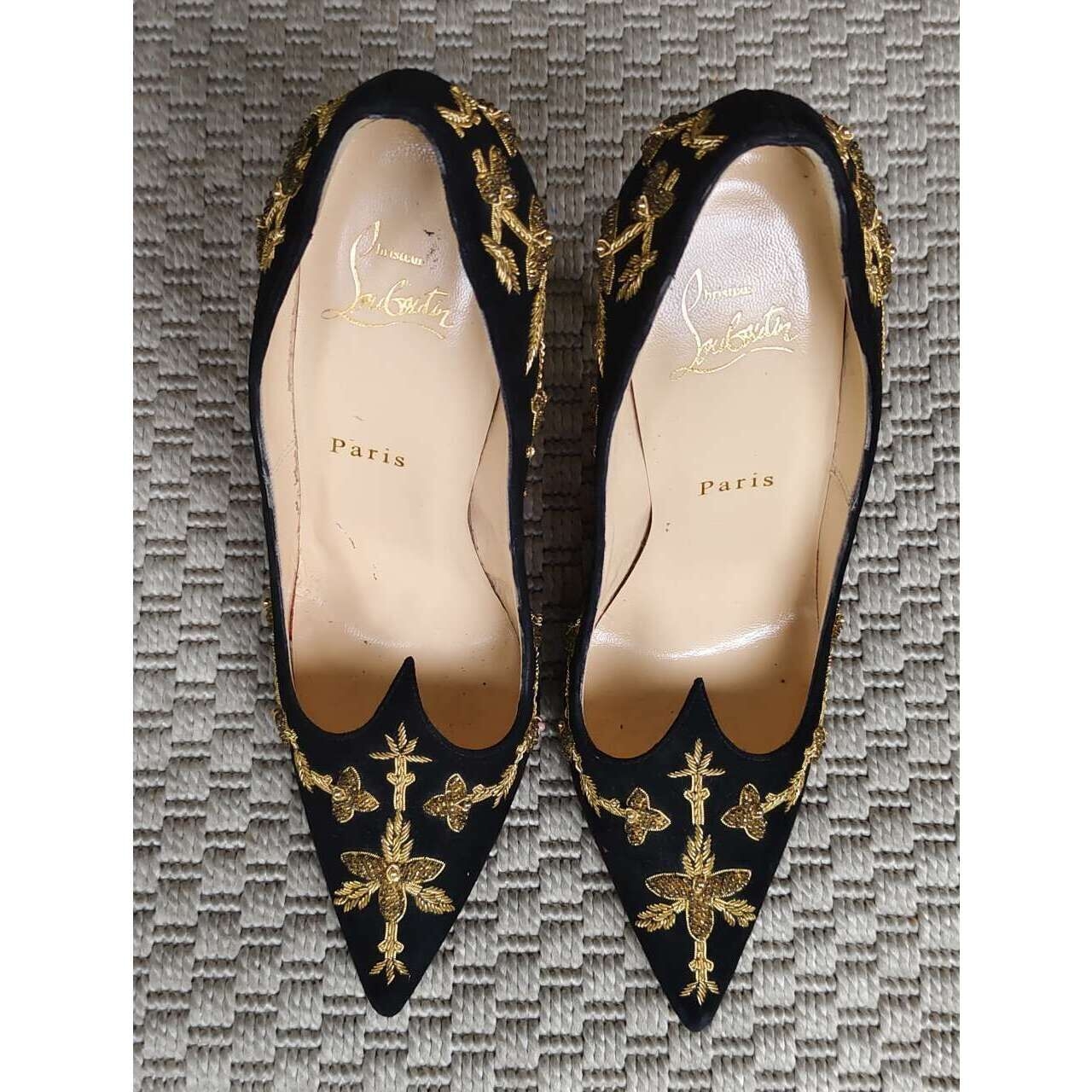 Christian Louboutin Gold Embroidery Beads