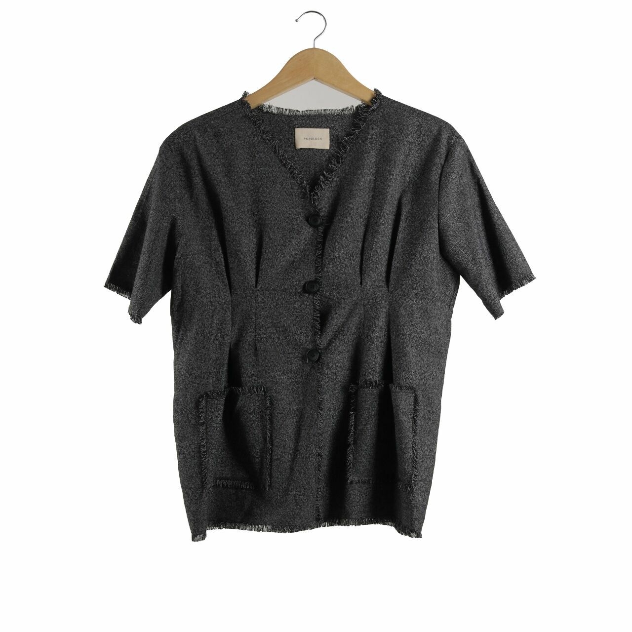 Popoluca Dark Grey Blouse