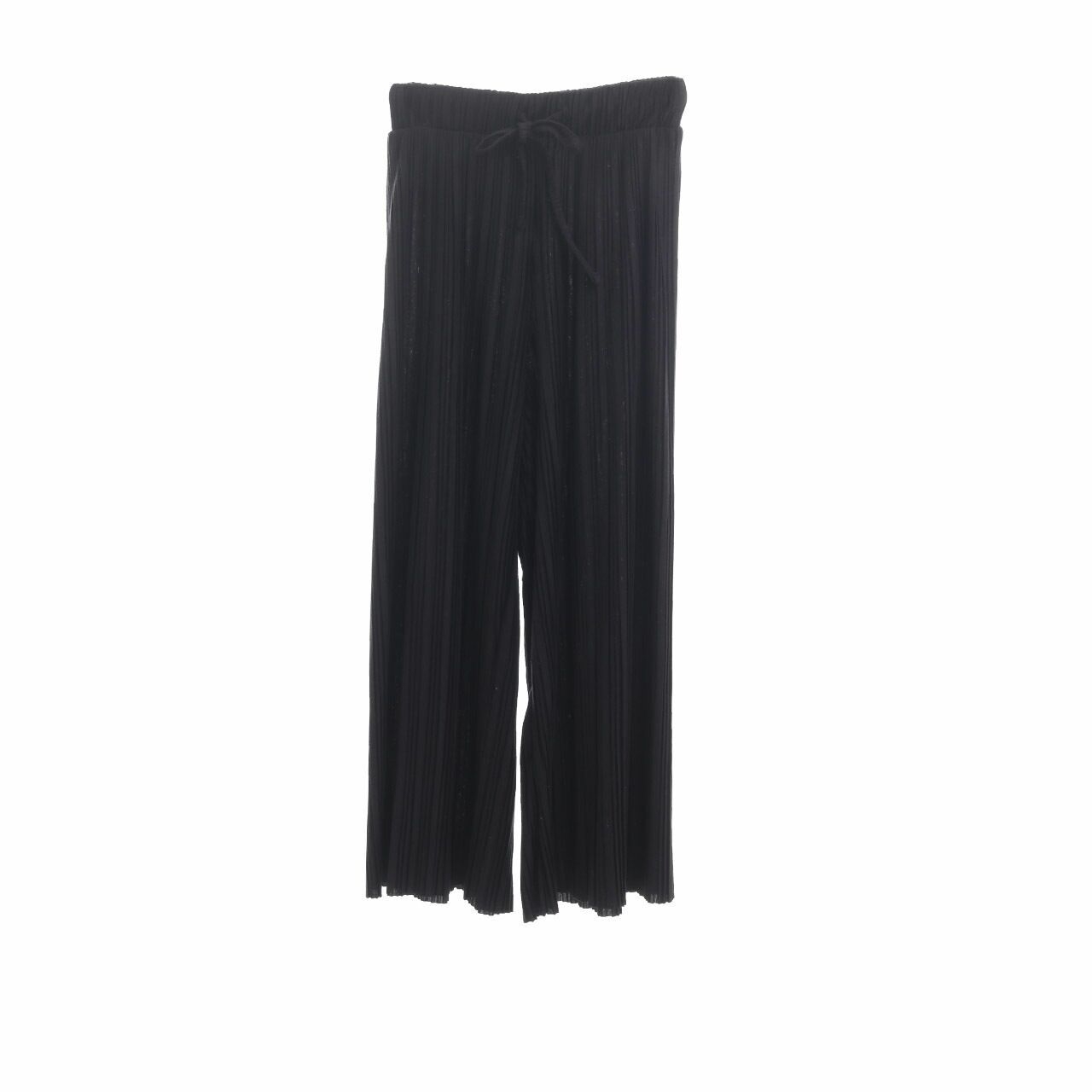 Bershka Black Pleated Long Pants