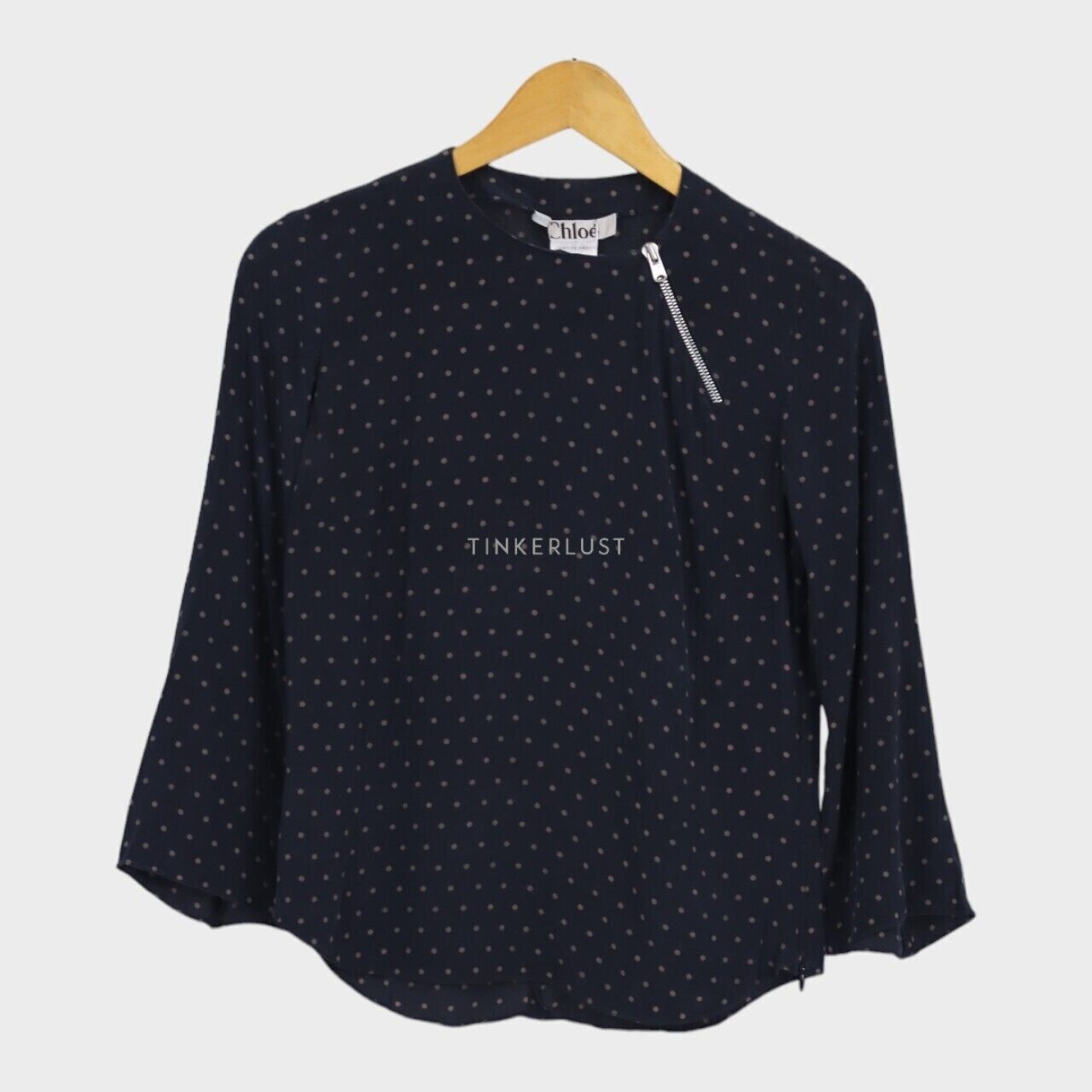 Chloe Blue Polkadot Blouse