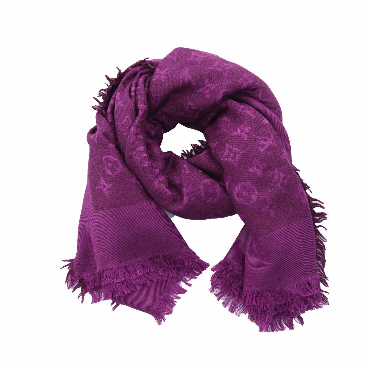 Louis Vuitton Chale Monogram Purple Scarf