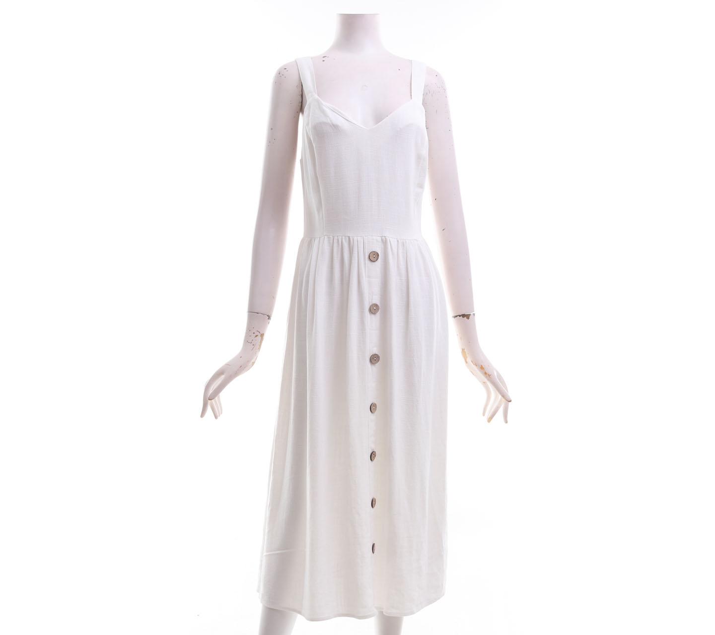 New Look Off White Midi Dress