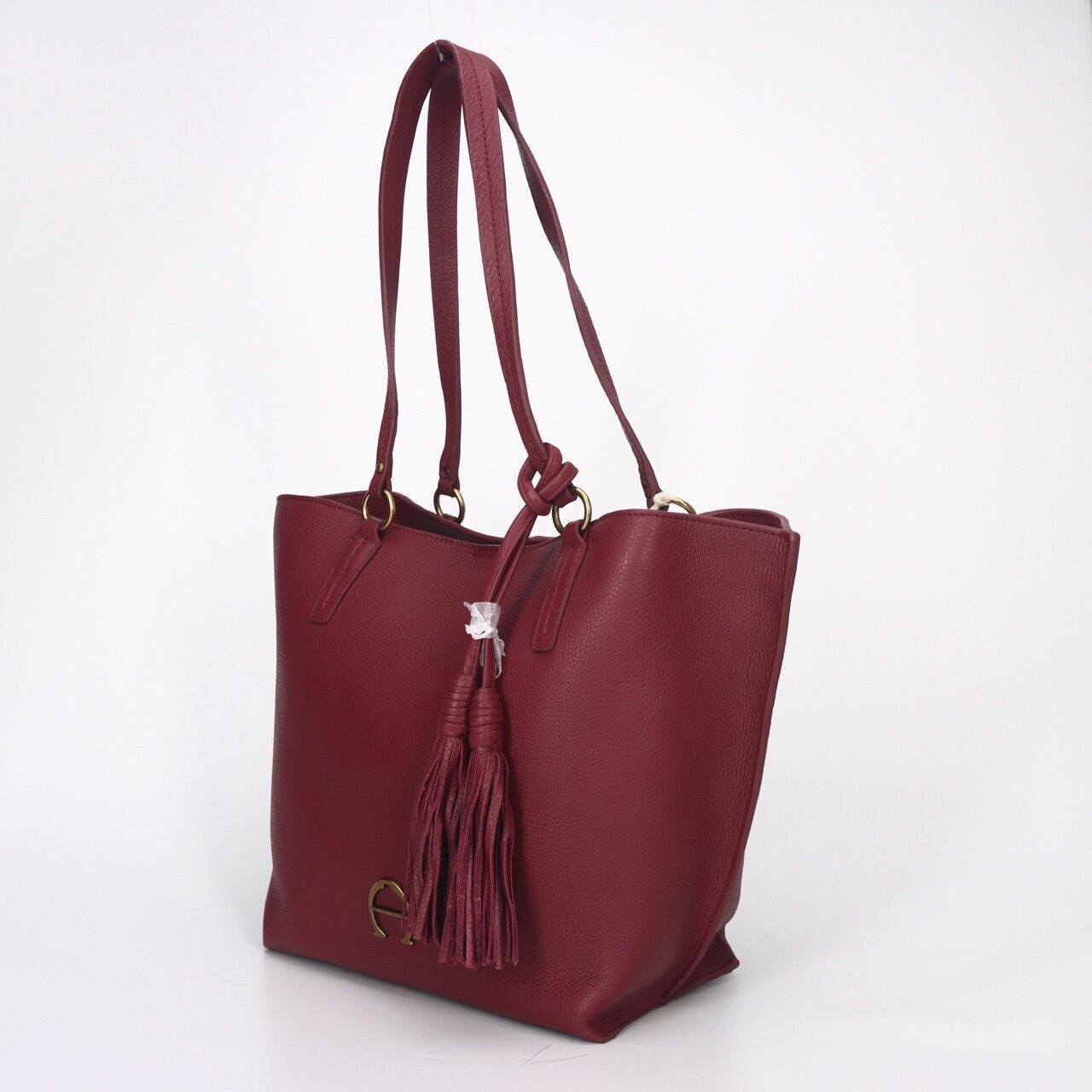 Aigner Marianne Tote Antic Cordovan Maroon 