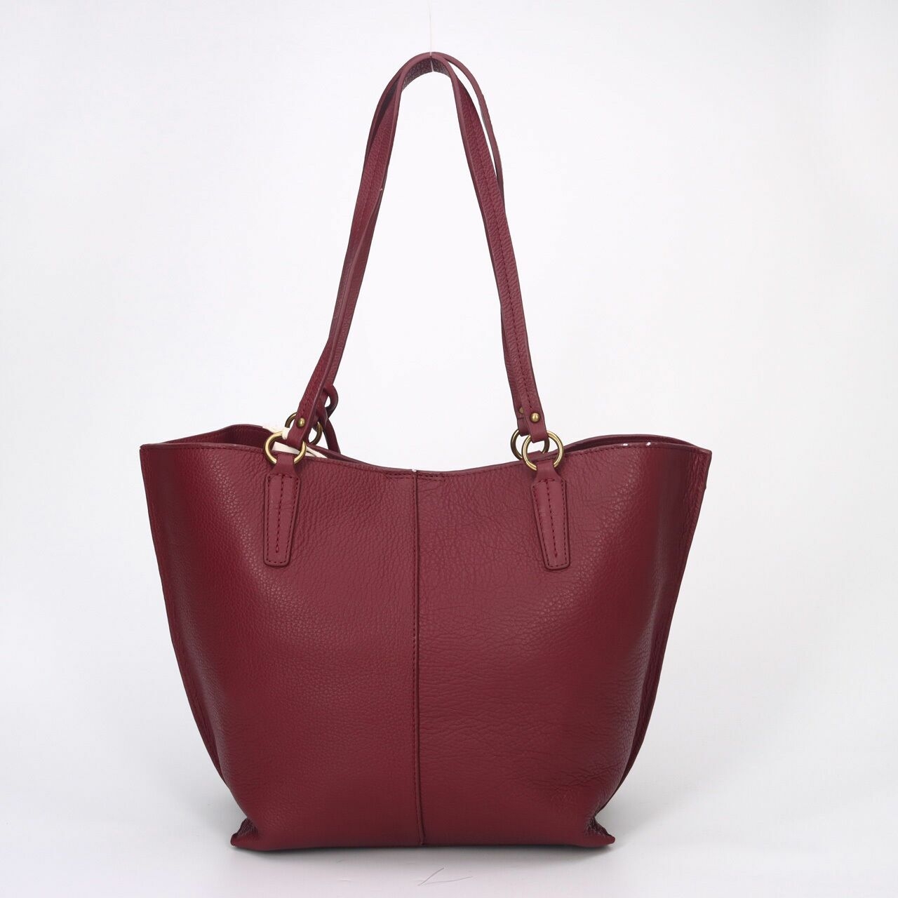 Aigner Marianne Tote Antic Cordovan Maroon 