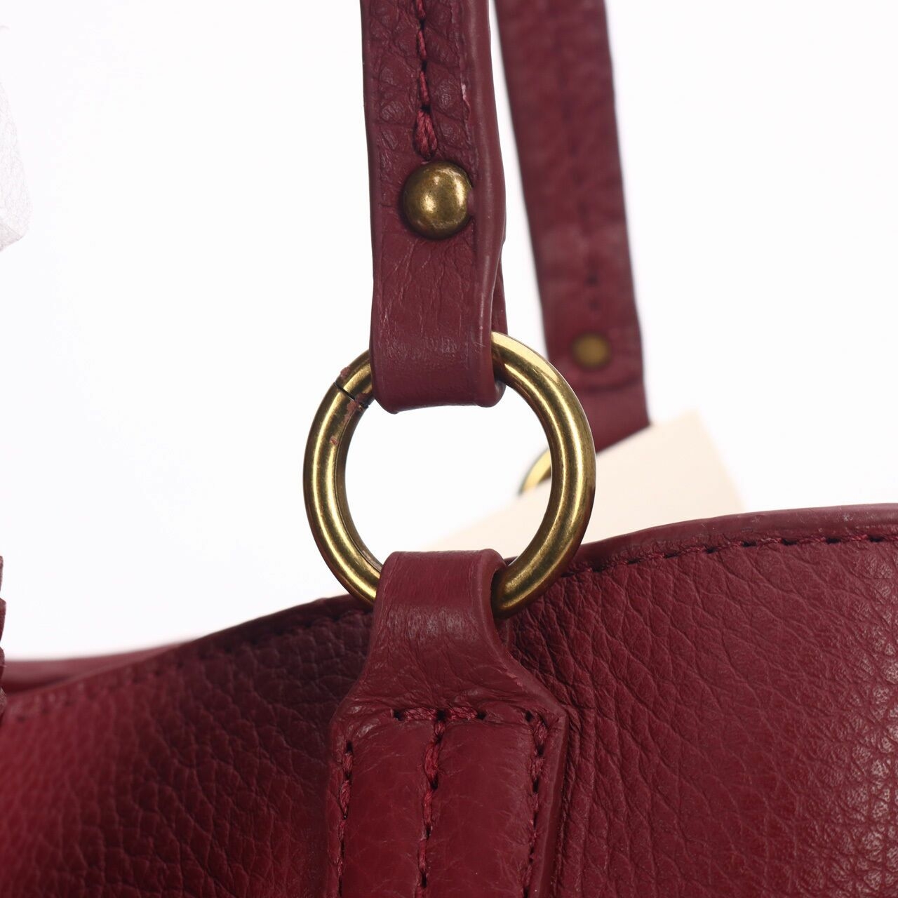 Aigner Marianne Tote Antic Cordovan Maroon 