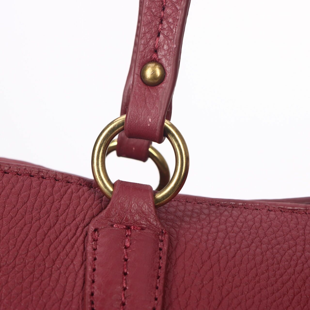 Aigner Marianne Tote Antic Cordovan Maroon 