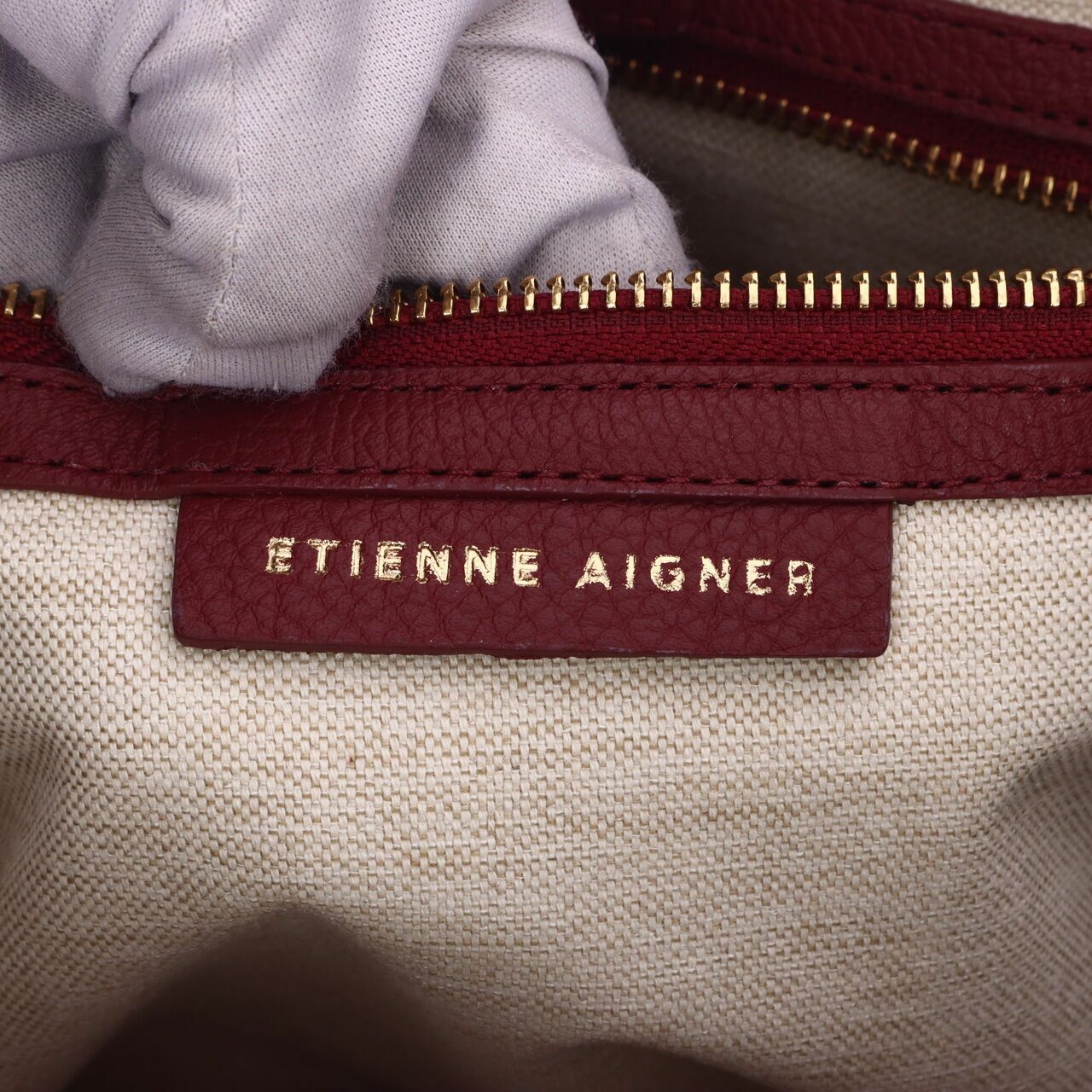 Aigner Marianne Tote Antic Cordovan Maroon 